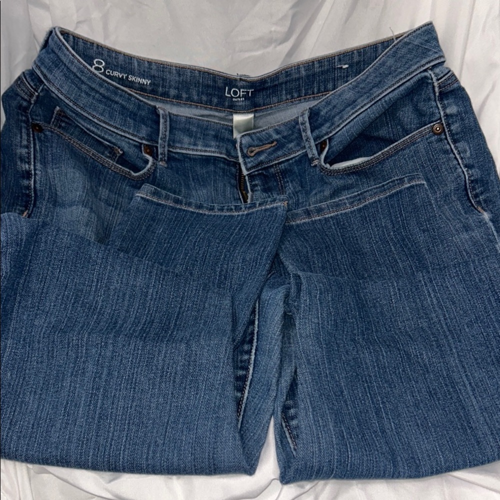 LOFT Women's Size 8 Denim Skinny Jeans Curvy
